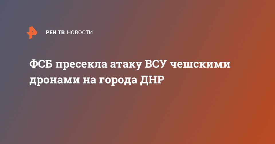 ФСБ пресекла атаку ВСУ чешскими дронами на города ДНР