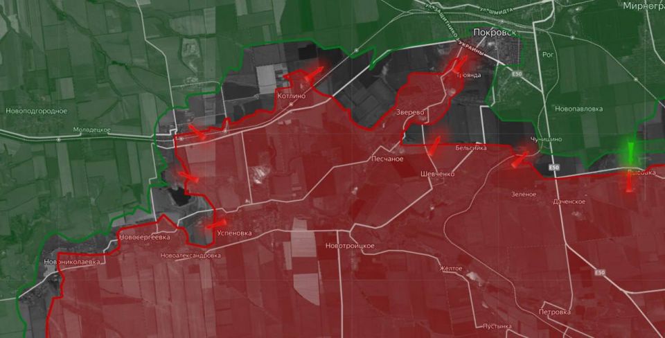 «На Покровском направлении ВС РФ захватили населенный пункт Леонтовичи, расположенный южнее города Покровска