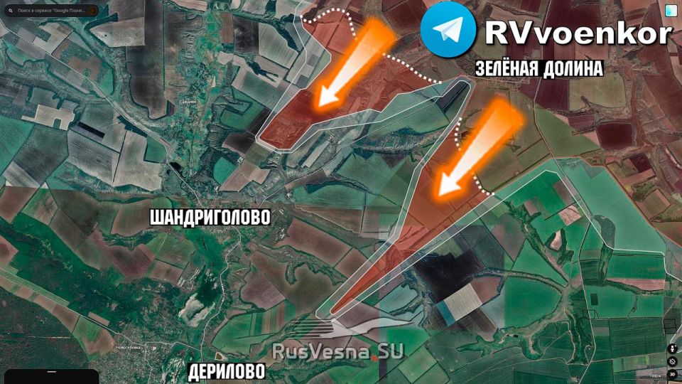 Армия России наступает широким фронтом к Красному Лиману