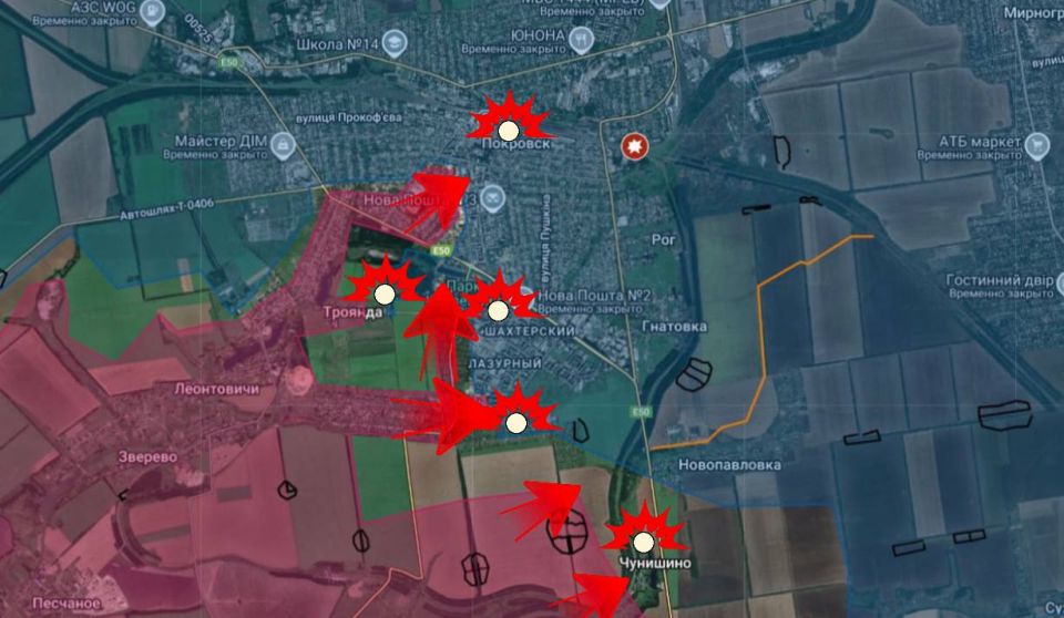 ВС РФ продолжают наступление на Красноармейском направлении