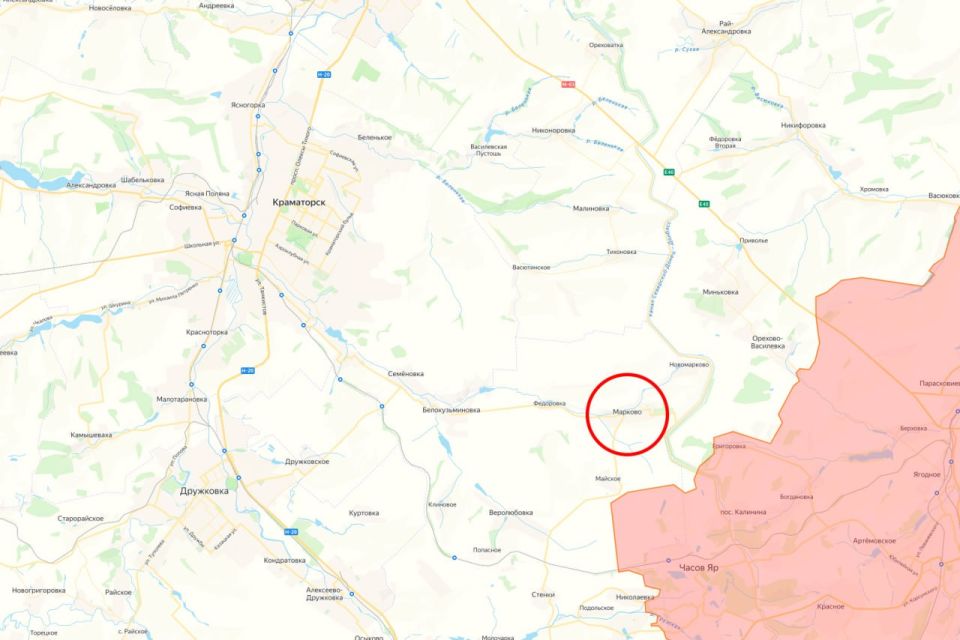 Минобороны России заявило об освобождении населённого пункта Марково на Краматорском направлении