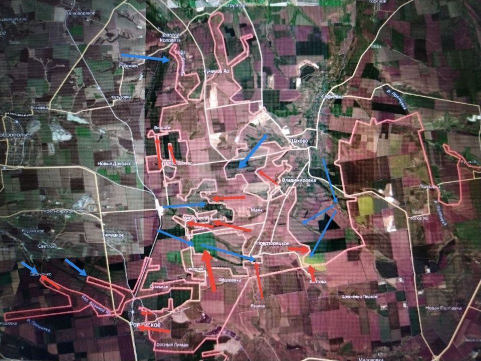 Юрий Котенок: Дружковское направление. Подразделения ГрВ "Центр" ведут ожесточённые встречные бои севернее Покровско-Мирноградской (Красноармейско-Димитровской) агломерации