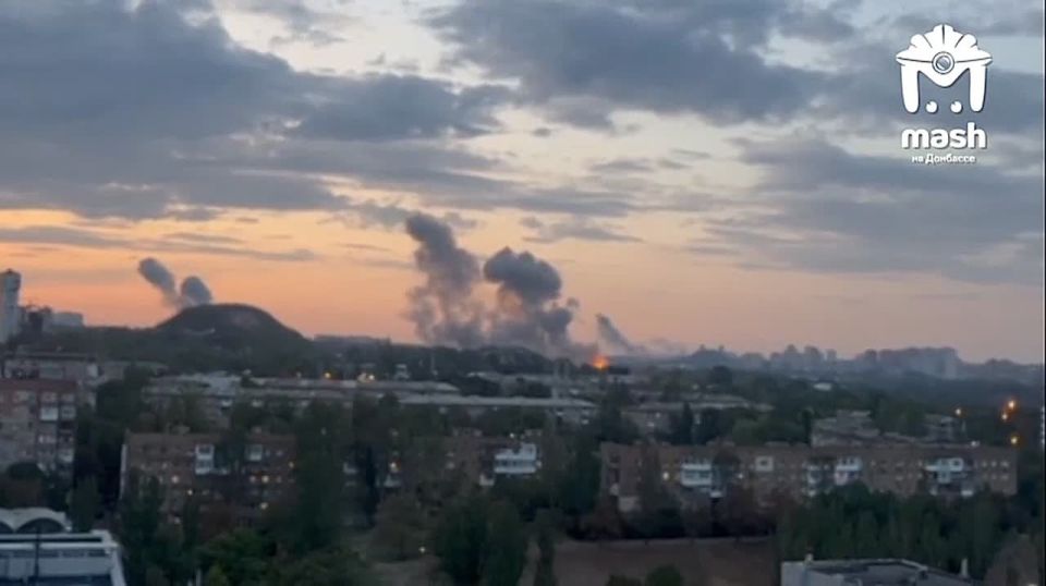 Момент удара ВСУ по Донецку