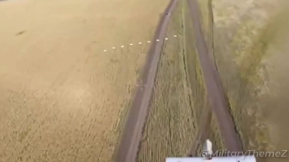 Прилет БпЛА-камикадзе «Молния» по ВСУшному бандеромобилю, в районе Краматорска