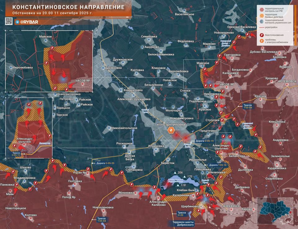 Бои в окрестностях Константиновки