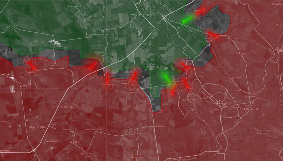 «На Торецком направлении ВС РФ продвинулись севернее населенного пункта Яблоновка и в «кармане» Предтечино-Александро-Шультино
