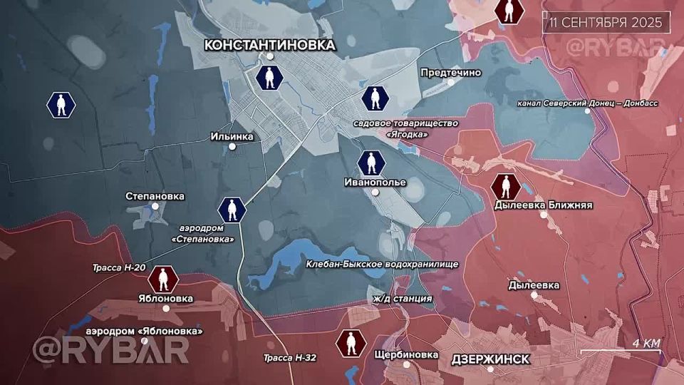 Окружение Щербиновки и бои в Константиновке — разбор Рыбаря