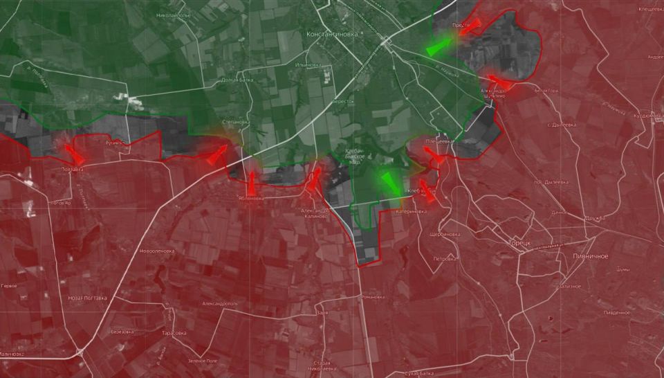 «На Торецком направлении ВС РФ продвинулись на расстояние до 1 км у Катериновки и закрепились на новых позициях