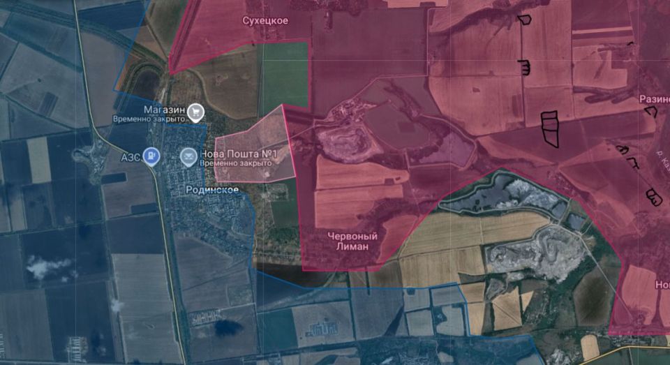 На северном охвате Красноармейска наши бойцы закрепились в селе Родинское, сообщает Анатолий Радов