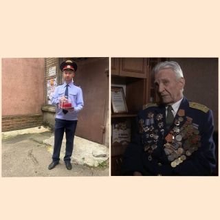 Сотрудники следственного управления СК России по Донецкой Народной Республике навестили и поздравили со 100-летием ветерана Великой Отечественной войны Райко Ивана Игнатьевича