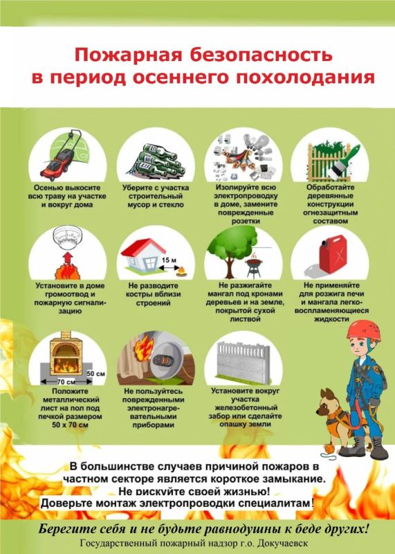 Пожарная безопасность в период осеннего похолодания