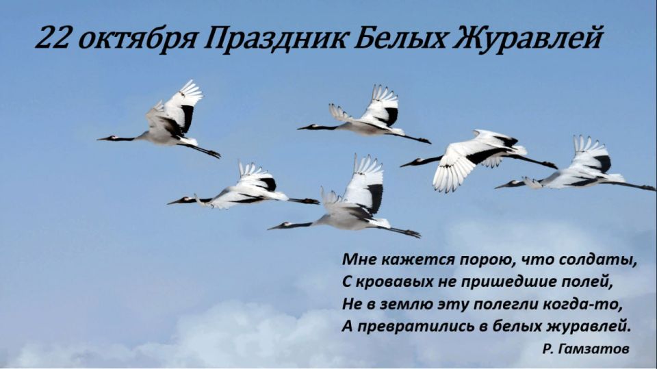 Сергей Желновач: 22 октября – день Белых Журавлей