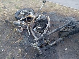 В Торезе полицейские задержали мужчину за поджог мотоцикла