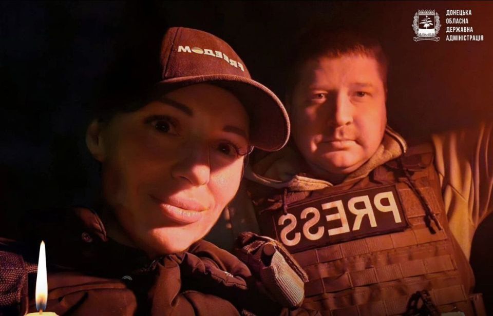 Вчера в Краматорске в результате поражения автомобиля беспилотником "Ланцет" погибли военкор и оператор украинского телеканала Freedom Елена Губанова (Грамова) и Евгений Карамзин соответственно