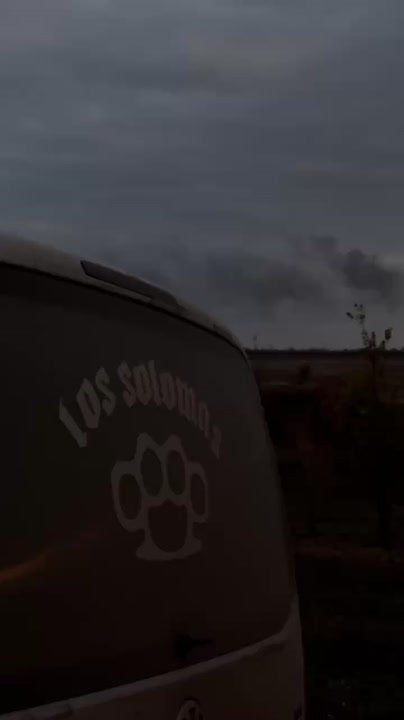 Последствия удара по ветряку в районе Краматорска