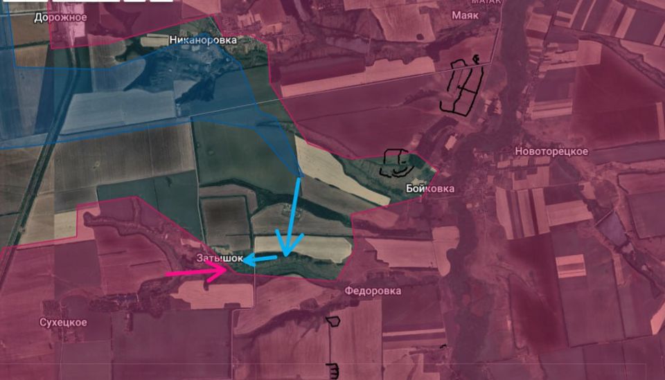 На Добропольском выступе идут бои за Затышок, сообщает Анатолий Радов:
