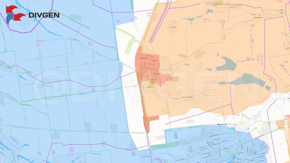 Продвижение ВС РФ к северу от Красноармейска