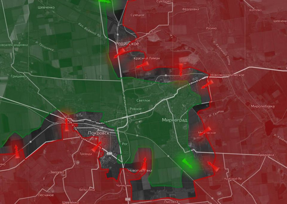 «На Покровском направлении российские войска продвигаются в окрестностях Золотого Колодезя и Кучерова Яра