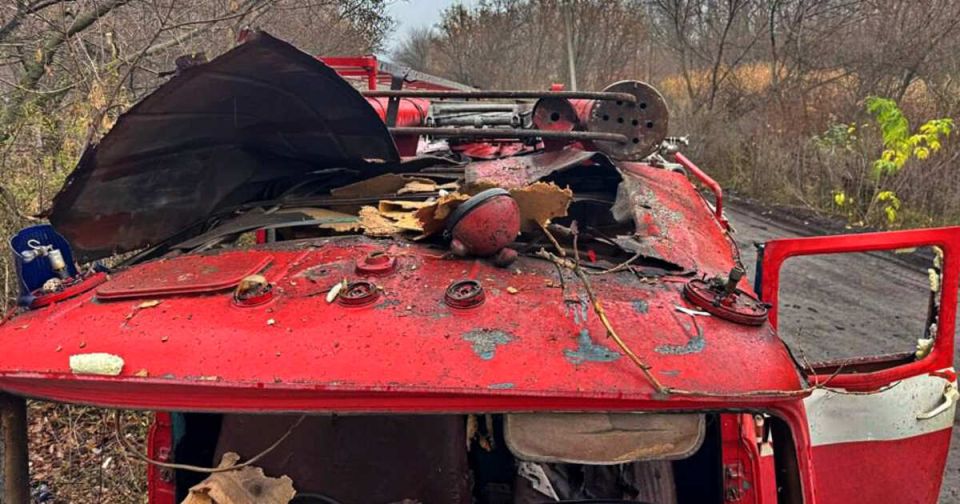 Четверо пожарных пострадали при атаке дрона ВСУ на Горловку