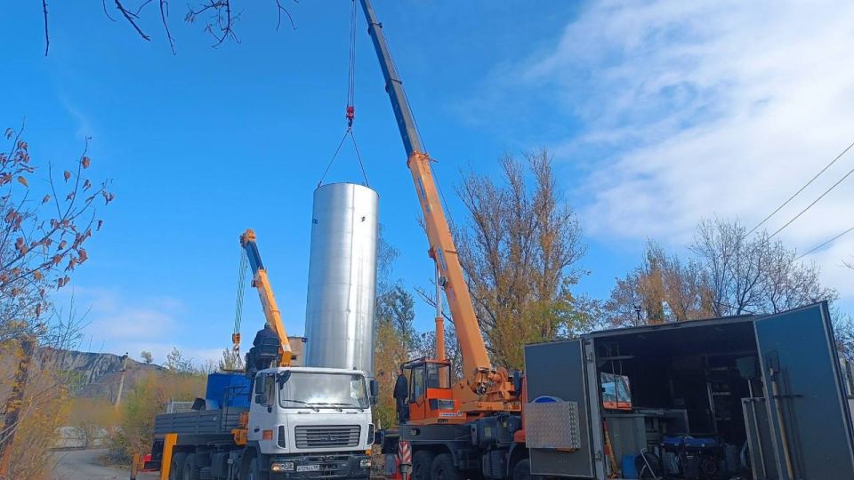 В Донецке и Макеевке построили шесть водоводов и установили шесть водонапорных башен