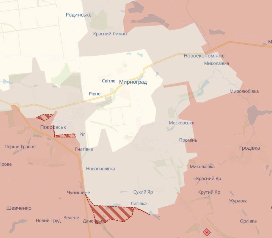 «ВС РФ продвинулись в Покровске и вокруг него, а также южнее в Даченском