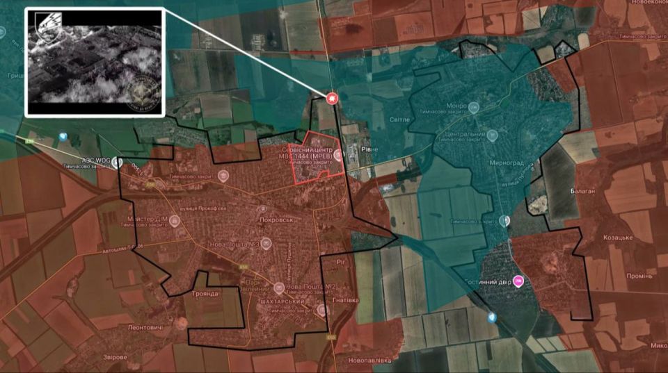 Фактически, уже 100% территории Покровска находится либо под контролем ВС РФ, либо в серой зоне