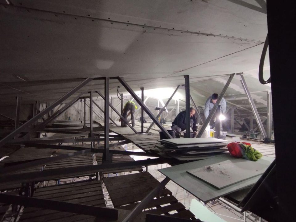 Нижегородские подрядчики проводят отделочные работы в здании филиала КУПНО в Харцызске