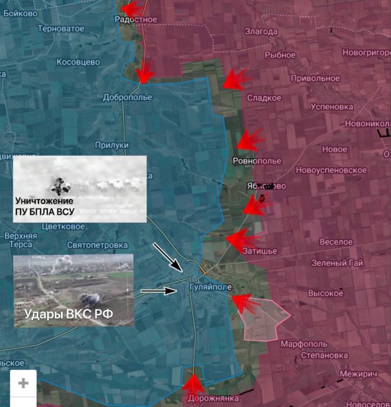Запорожское направление. Участок Гуляйполя Одно из самых обсуждаемых в сетях противника направлений, здесь на всем участке у ВСУ катастрофически сложная обстановка, но вместо того, чтобы сдаваться в плен по указанию бойцов...