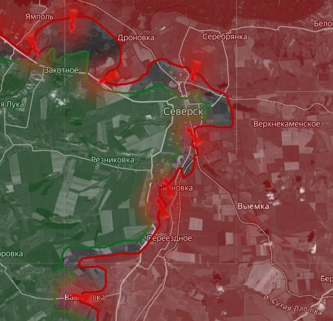 «На Северском направлении идут бои в центре Северска, ВС РФ усиливают давление на юго-запад города