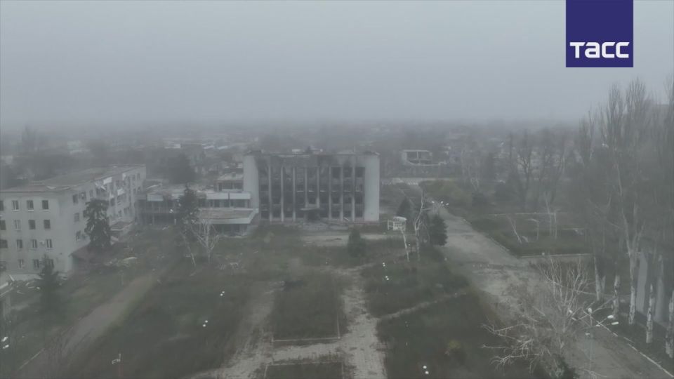 Видео с флагом России из центра Покровска