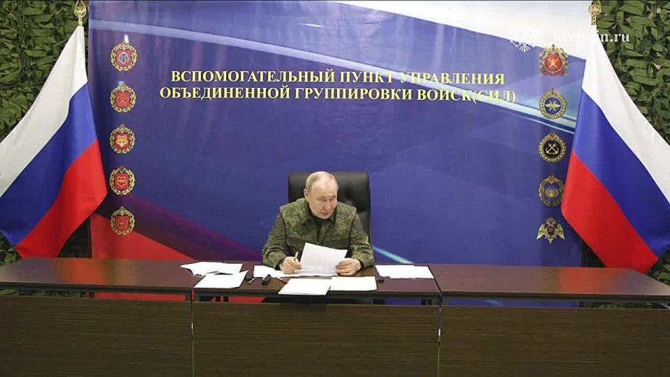 Главные заявления Путина в ходе посещения одного из пунктов управления Объединенной группировки войск: