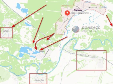 Российские войска начали штурм небольшого села Озерное под Ямполем