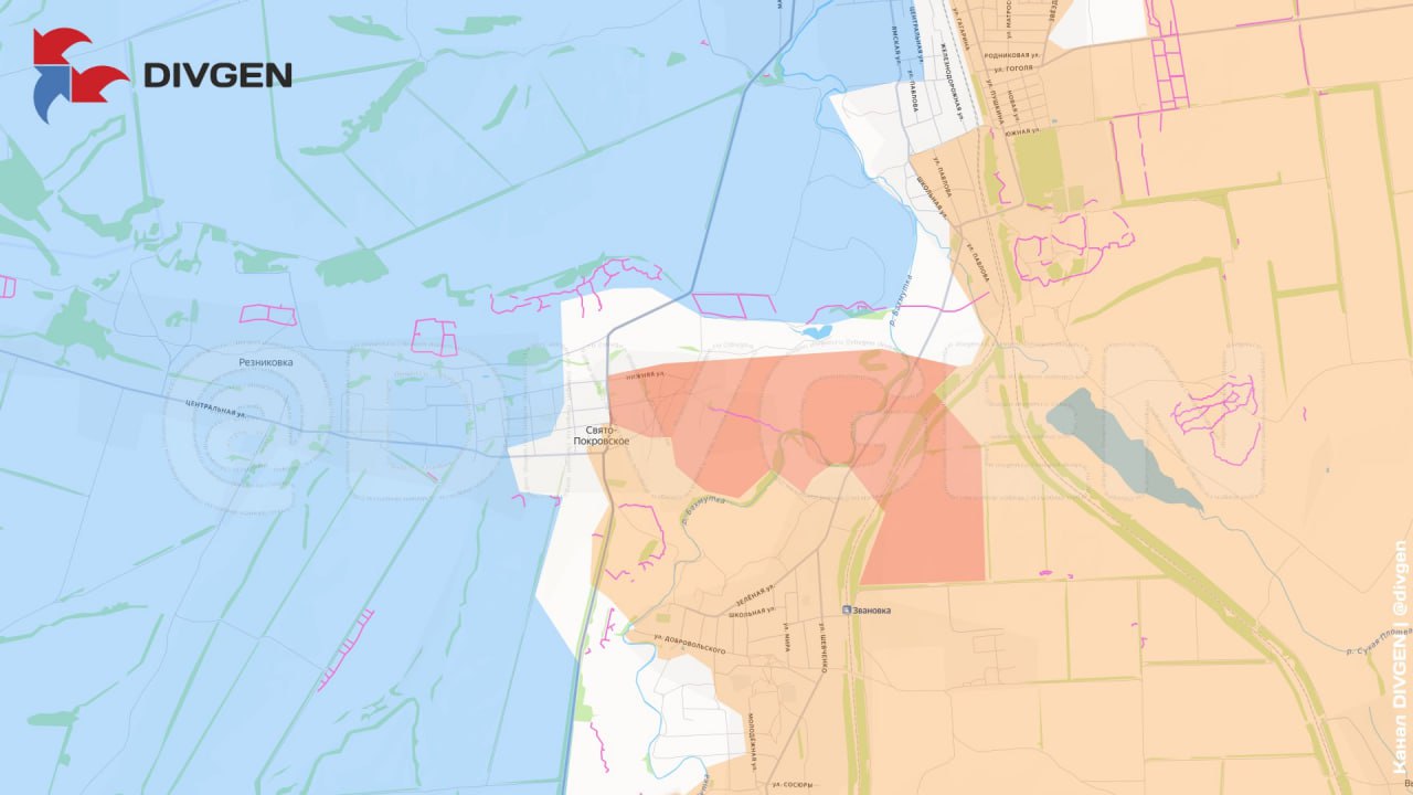 На Северском направлении бойцы 3-й армии развивают успех в Свято-Покровском, а на Купянском участке фронта штурмовые подразделения продвигаются в восточной части Петропавловки северо-восточнее Купянска, сообщает "DivGen"