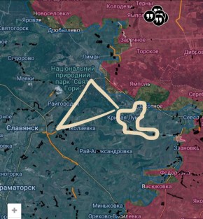 Славянское направление. Идут бои в треугольнике от Славянска до Диброва и Закотного