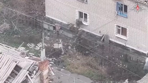 Кадры из населенного пункта Ровное в ДНР, который освободили военнослужащие 1435-го мотострелкового (штурмового) полка