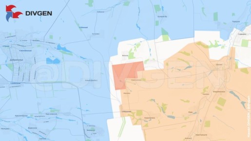 О продвижении штурмовиков ВС РФ у Нового Донбасса на Добропольском направлении сообщает "Divgen"