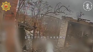 Аэроразведка батальона «ШРАМА» СпН «АХМАТ» МО РФ выявила пункт временной дислокации (ПВД) противника в населенном пункте Закотное Донецкой Народной Республики