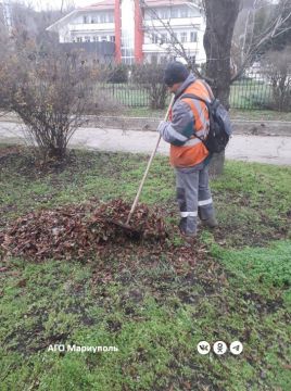 Мариупольские коммунальщики благоустроили зеленые зоны в разных районах города