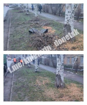 Алексей Кулемзин: Сотрудники коммунального предприятия «Зелёное строительство» сегодня убрали и вывезли опавшую листву и ветки