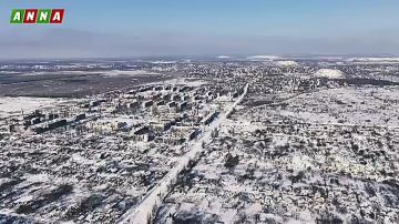 Так с высоты птичьего полета выглядит Мирноград/Димитров в канун Нового года