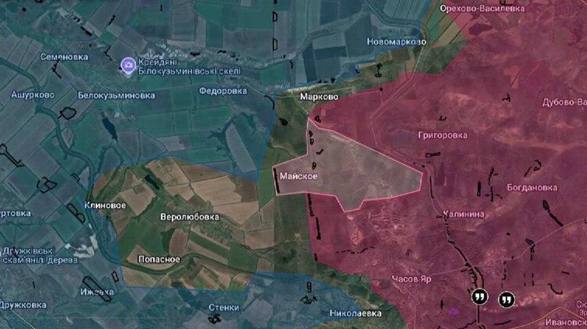 Наши бойцы продвинулись в районе сёл Марково и Майское на Краматорском направлении, сообщает Анатолий Радов