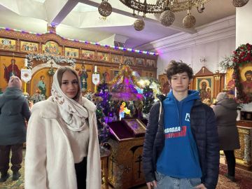 Молодогвардейцы на праздничном рождественском богослужении