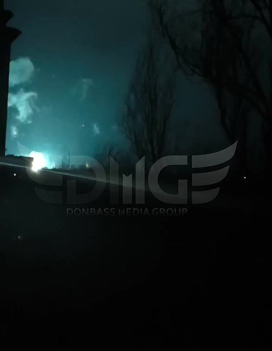 Момент удара БПЛА в Куйбышевском районе Донецка