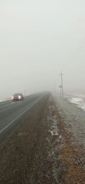 Сильный туман опустился на дороги Крыма