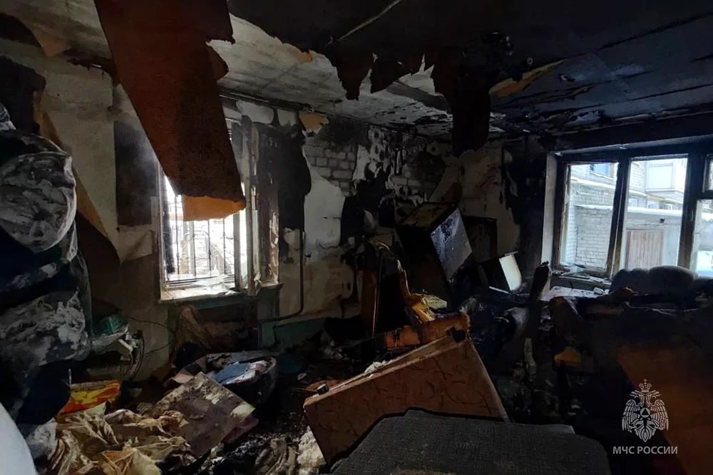 В Донецке из огня вытащили пенсионерку