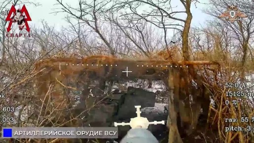 Спарта выжигает Д-20 и «Паладин» ВСУ в Васильевке