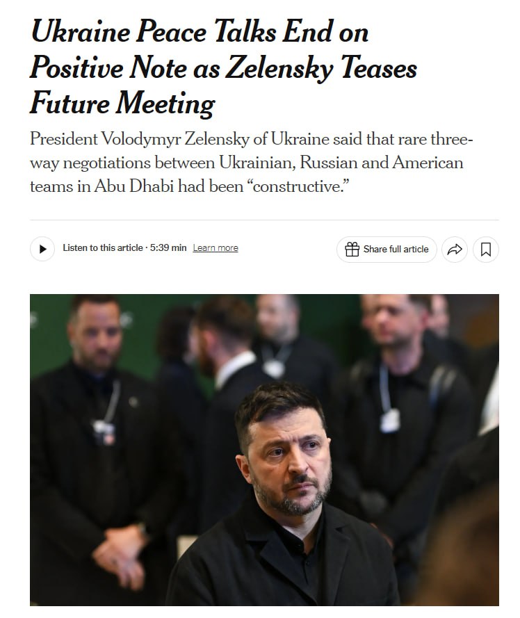 Россия отвергает любые инициативы, выходящие за рамки ее полного контроля над Донбассом, пишет New York Times