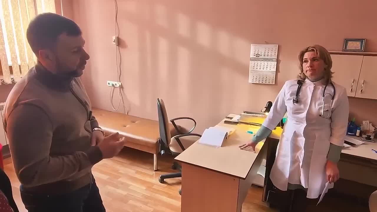 Денис Пушилин посетил Донецкую городскую детскую клиническую больницу № 1