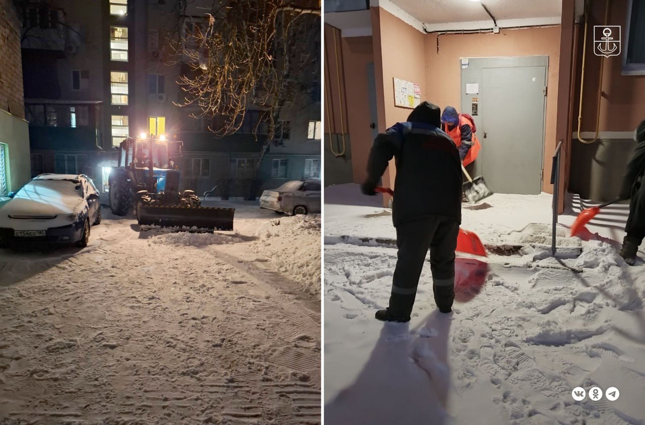 Коммунальщики расчистили от снега более 60 дворов мариупольских многоэтажек