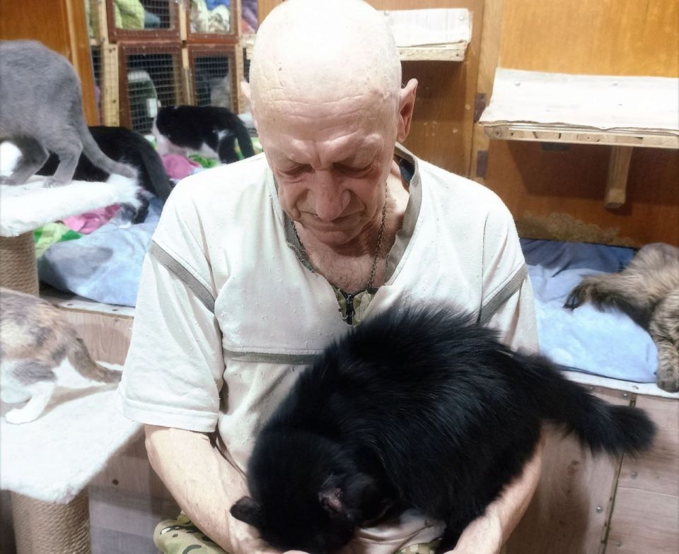 Шахтёр из Донецка превратил гараж в кошачий приют, кота взял даже Дима Билан